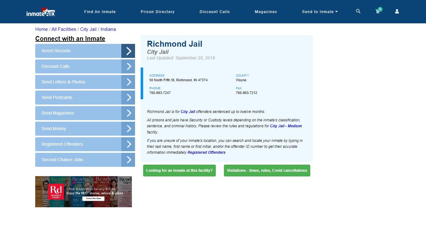 Richmond Jail | Inmate Locator