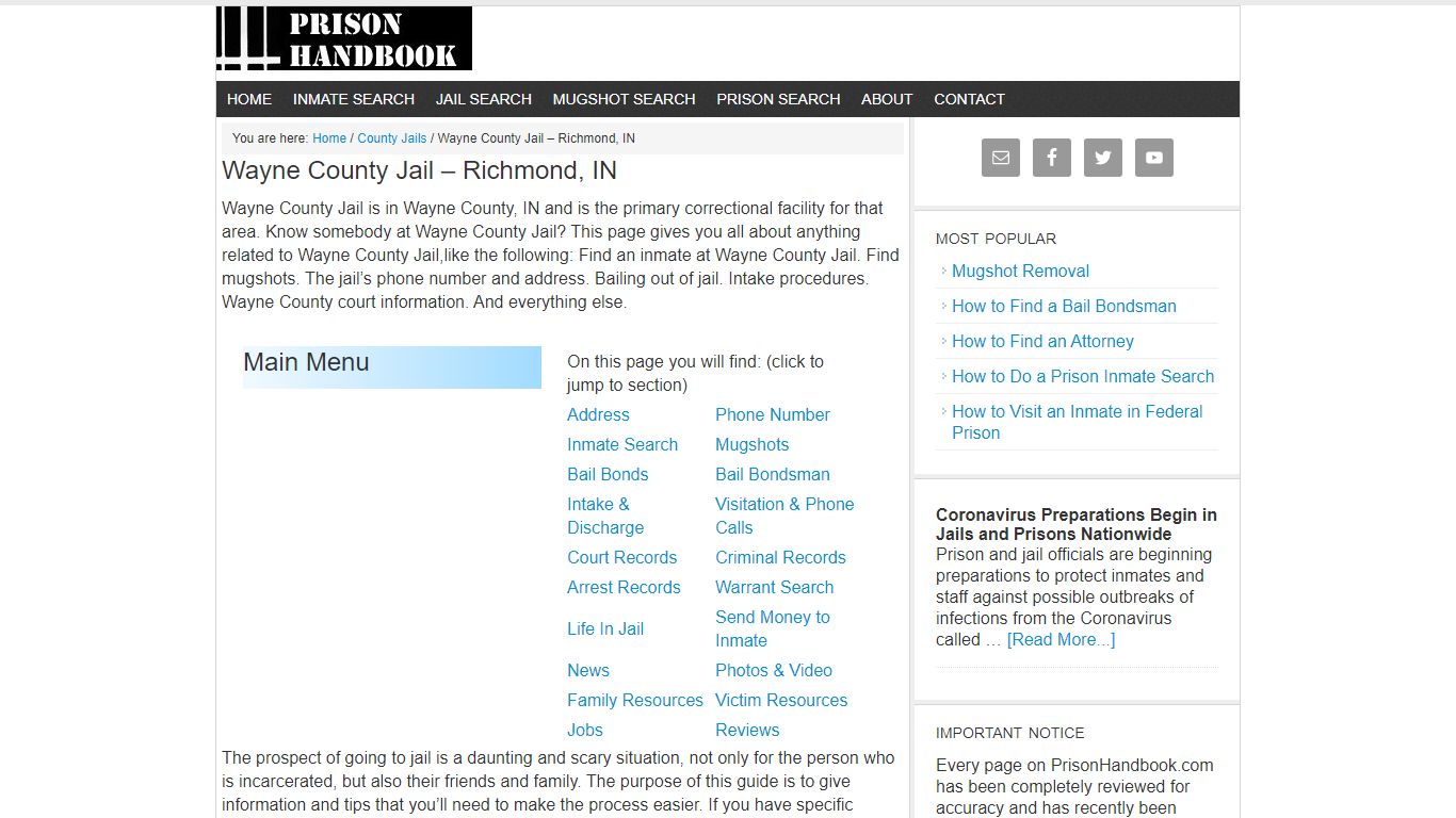 Wayne County Jail – Richmond, IN